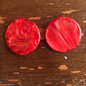 1.85” 60s Cherry Swirl Psychedelic Buttons, Metal Square Shank lucite , Bougie